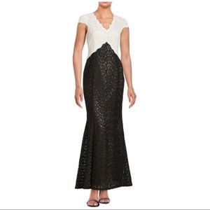 Calvin Klein Womens Colorblock Size 2  Gown